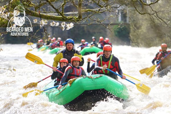 white water rafting on the river dee