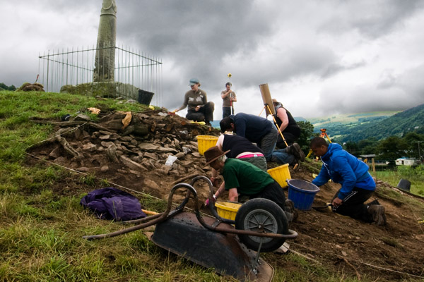 people digging at llangollen museum